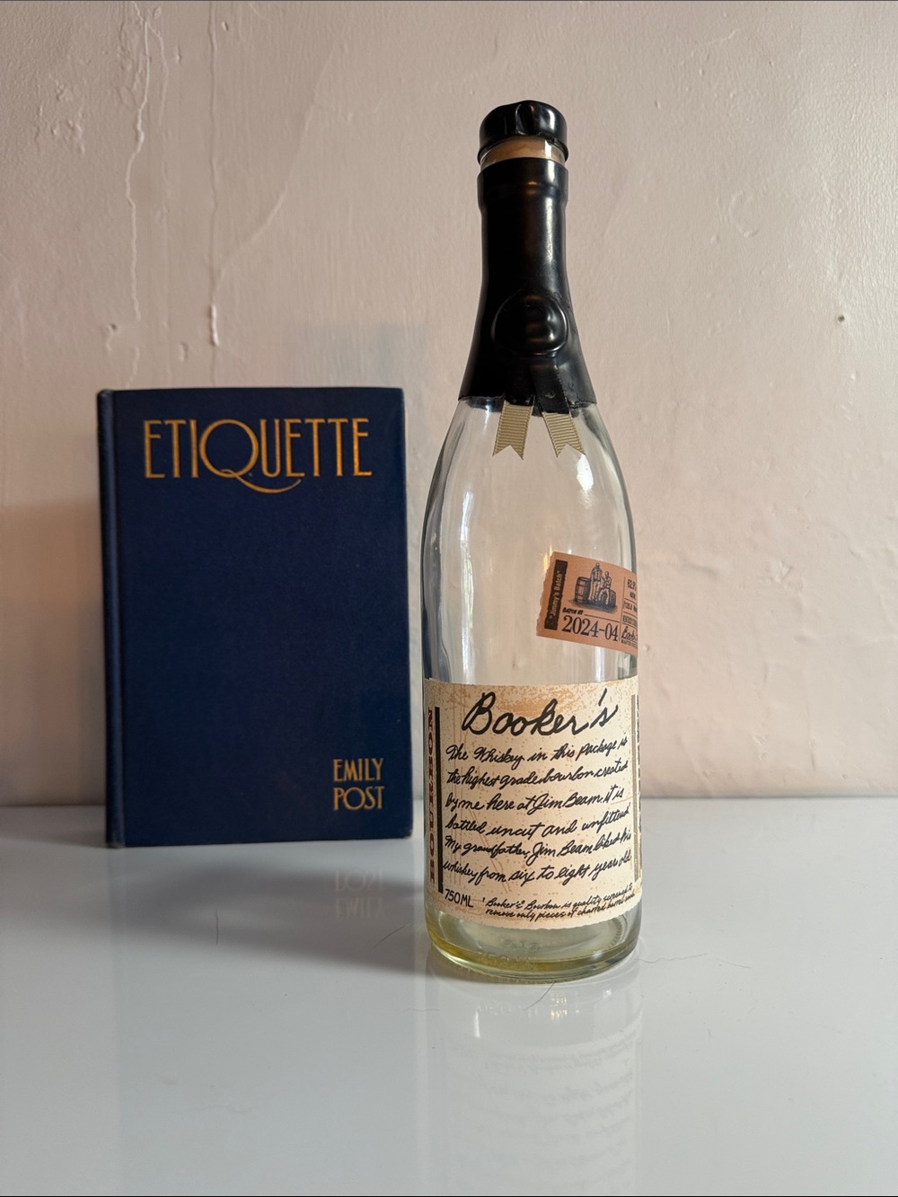 Booker's Kentucky Straight Bourbon Whiskey - EMTPY BOTTLE - Unrinsed 'Rare"